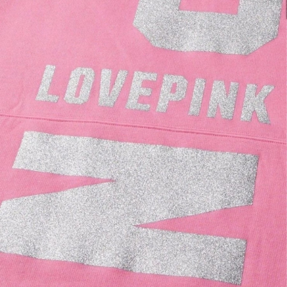 VS PINK Varsity Crewneck Sweatshirt with Glitter Logo - Picture 4 of 9